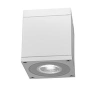 Planetitaly Faretto plafoniera soffitto attacco LED GU10 lampada quadrata esterno impermeabile IP65 luci balcone terrazzo parcheggi ingresso 230V (Colore Bianco)