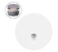 Planetitaly Faretto Segnapassi LED da Incasso Potenza 4W Tondo, Bianco, Luce 3000K Calda, Illuminazione Scale, Gradini, Passaggi Pedonali, IP20 per interni, Alimentazione 230V (Bianco, Tondo)