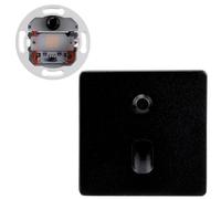 Planetitaly Faretto Segnapassi LED da Incasso Quadrato, Nero, Sensore Movimento PIR, Potenza Regolabile 4W / 2W Luce 3000K, Scale, Gradini, Passaggi Pedonali, IP20, 230V (Nero, Quadrato con sensore)