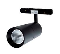 Planetitaly Faretto SPOT track binario magnetico nero LED 20W luce orientabile per vetrina negozio ufficio dimmerabile CCT luce 3000K 4000K 6400K alimentazione 48V
