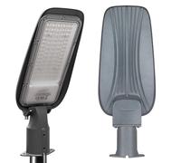 Planetitaly Faro armatura stradale IP65 esterno lampione LED 50W inclinabile 90 gradi luce viali sentieri giardino 4500lm 230V