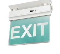 Planetitaly Insegna exit tabella uscita emergenza luminosa led batteria adesiva 1.8W 6400k