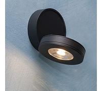 Planetitaly Lampada LED spot 7W applique moderno muro parete faretto luce soffitto orientabile vetrine negozio RA90 230V (Colore Nero, Luce 6000K)