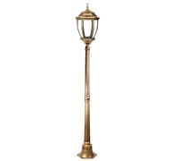 Planetitaly Lampione da giardino h 180cm lampada turbo led E27 22W lanterna mod NewYork IP65 colore BRONZO luce 4000K