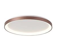 Planetitaly Merope 400 plafoniera tonda moderna LED CCT 30W 3000K 4000K lampada luce soffitto parete muro ufficio studio 230V 38cm colore Marrone