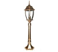 Planetitaly NewYork Lampione paletto Classico Lampada da Terra in Alluminio E27, 87 centimeters, lanterna da terra luce per esterno in alluminio e vetro IP44 colore BRONZO
