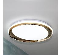 Planetitaly Plafoniera moderna dorata LED 46W resa 360W lampada dimmerabile luce soffitto camera letto hotel 230V 3 STEP puoi scegliere la temperatura di luce che preferisci