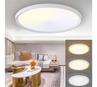 Planetitaly Plafoniera moderna per esterno IP44 LED 42W luce 3 STEP resa 362W lampada soffitto parete bagno cantina garage 48cm 230V