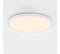 Planetitaly Plafoniera Tonda Moderna Impermeabile IP44 LED 32W Luce 3 STEP resa 243W Lampada Soffitto Parete Bagno Garage 38cm Alimentazione 230V (32W)