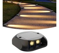 Planetitaly Segnapasso LED Esterno Solare Luce Calda Bianca 3000K, Luci Solari da Scale Impermeabilità IP54, Lampada Solare per Terra Sentieri Marciapiede Giardino Faretti Segna Passi Solari (Cubo)