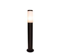 Planetitaly TOKYO Lampione da giardino, Impermeabile IP44, attacco lampada E27, materiale acciaio NERO, palo tenuta stagna, lampioncino per esterni luce giardino viale cortile 230V 50cm (500mm)