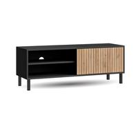 Planetmöbel Liora - Mobile TV, 120 cm, con supporto per TV, 38 x 120 x 44,5 cm, colore: antracite e oro rovere