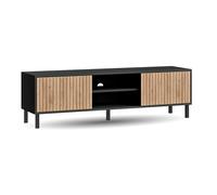 Planetmöbel Liora - Mobile TV da 150 cm, con supporto per TV, mobile TV, 38 x 150 x 44,5 cm, colore: antracite e oro rovere