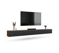 Planetmöbel Mobile TV West, porta TV lungo 320 cm | mobiletto TV sospeso o da appoggio, mobile TV per soggiorno, 2X mobile porta TV 37,8 x 160 x 30 cm, rovere dorato antracite
