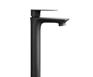 Planetmöbel Rubinetto miscelatore da bagno, miscelatore per lavabo con cartuccia in ceramica, rubinetteria per lavabo bagno, miscelatore monocomando, altezza 29 cm, nero opaco