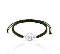 Planetys - Bracciale con cordino intrecciato occhio di Santa Lucia, argento 925/1000