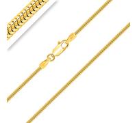 Planetys - Catena a maglia serpente in argento 925/1000 placcato oro giallo 18 carati larghezza 1,4 mm 40-45-50-55-60-65-70 cm