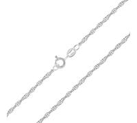 PLANETYS - Catenina per Bambini Argento Sterling 925 Rodiato Modello Singapore Larghezza: 1.4 mm Lunghezza: 34 cm