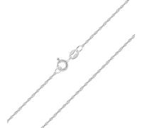 Planetys - Catenina per Bambini Argento Sterling 925 Rodiato Modello Singapore Larghezza: 1 mm Lunghezza: 34 cm