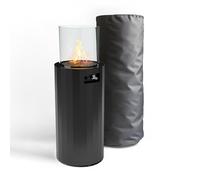 Planika BINO Camino a gas da esterno - Riscaldatore portatile per giardino e terrazza, Esterno da Balcone con Copertura