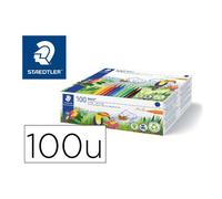 Staedtler Noris 326 Confezione da 100 pennarelli a punta fine - Corsa 1 mm circa - Inchiostri a base d acqua - Colori assortiti