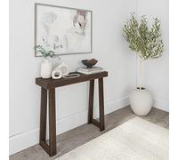 Plank+Beam Tavolo consolle in legno massello, 91 cm, tavolo da ingresso stretto per corridoio, dietro il divano, soggiorno, atrio, facile da montare, noce