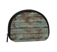 Plank Print Portable Mini Storage Bag Shell a forma di portafoglio piccolo portamonete Shell Storage Bag