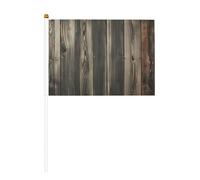 Planks Weathered Old Look - Bandiere palmari, 6 confezioni e 10 pezzi, striscioni su bastone, piccole bandiere per sfilate, feste, bar, compleanni