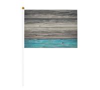 Planks Weathered Old Look - Bandiere palmari, 6 confezioni e 10 pezzi, striscioni su bastone, piccole bandiere per sfilate, feste, bar, compleanni