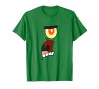 Plankton Yelling Big Face Easy Costume Funny Cartoon Maglietta
