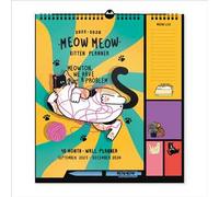 Grupo Erik: Calendario Famiglia 2026 Gatto Meow Meow | Calendario Gatti 2026 da muro con 4 colonne, 30x34cm, da Settembre 2026 a Dicembre 2026 con To Do List, stickers e penna inclusa