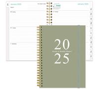 Planner 2025 - Planner 2025 da gennaio 2025 a dicembre 2025 Planner settimanale e mensile e diario per monitorare gli obiettivi Formato medio 6,4