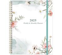 Planner 2025 - Planner settimanale mensile 2025 da gennaio 2025 a dicembre 2025 Planner 2025 con 12 schede mensili 8,5"""" x 11"""" Fiore rosa