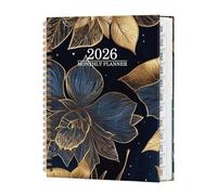 Planner 2026 - Blocco scrittura fluida | Calendario floreale per pianificazione settimanale con data | Per scuola ufficio aula pianificazione studi lavoro insegnante accademico studente Natale