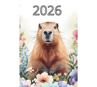 Planner 2026 Calendar A5 Planner with capybara, daily weekly and montlhy: Journal notebook: 100gsm Paper, Travelers Notebook Inserts