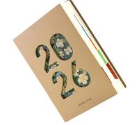 Planner 2026 - Con schede, 365 giorni taccuino con carta spessa,Da gennaio a dicembre Settimane Planner mensile,Per programmazione programmazione studio lavoro scuola lezioni viaggi