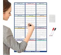 Planner accademico da parete 2025, calendario cancellabile a secco da parete, calendario annuale non datato cancellabile a secco, tabella annuale per studio, dormitorio, decorazione per la casa e