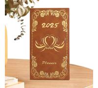 Planner - Agenda | Notebook | A6 Daily Planner Plan Book 2025 Agenda Writing Book, Academic Planner, Weekly And Monthly Planner With Dot Grid & Hourly Schedule For Organized Planning