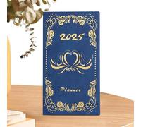 Planner - Agenda | Notebook | A6 Daily Planner Plan Book 2025 Agenda Writing Book, Academic Planner, Weekly And Monthly Planner With Dot Grid & Hourly Schedule For Organized Planning
