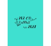 Planner April 2026-2027 March: 8.5 x 11 Weekly and Monthly Organizer | Hand-Drawn Cheeky Monkey Design Turquoise