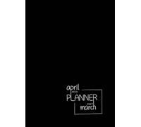 Planner April 2026-2027 March: A4 Weekly and Monthly Organizer | Hand-Drawn Minimal Square Design Black