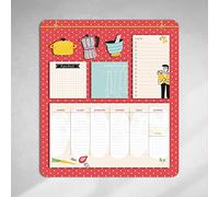 Planner Blocco note con bande magnetiche posteriori. 30x34 Cm, tema Cooking. Per non perdere nessun promemoria a casa e in ufficio.