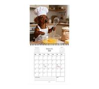 Planner da parete per cane, anno duemila ventisei anni settimanale illustrato, stile divertente, decorazione grafica unica per animali domestici, design chiaro, facile lettura, presentazione