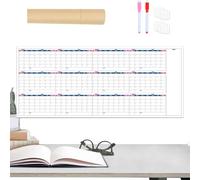 Planner da parete riutilizzabile, 100 x 42 cm, cancellabile a secco, foglio organizer in carta, tabella mensile non datata, lavagna cancellabile per casa, cucina, ufficio, palestra, aula, dormitorio
