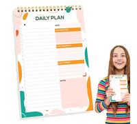 Planner da scrivania, agenda per la produttività, agenda giornaliera, tracker delle abitudini e agenda accademica, 14 x 20 cm, blocco note giornaliero per donne e uomini, organizza il tuo programma