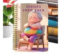 Planner fitness per anziani - Routine di yoga sul, quaderno di lavoro per salute ed equilibrio | Programma di attività quotidiane per uomini e donne, esercizi di stretching, allenamento della