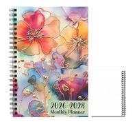 Planner Floreale - Organizer mensile 2026 2028 da 21 cm | Diario pianificatore degli anni | Progettato per tenere traccia degli elenchi dei compiti in sospeso, degli obiettivi, degli obiettivi e del
