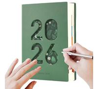 Planner giornaliero 2026 - Calendario A5 con carta spessa e pelle PU | Pianificatore 2026 settimanale e mensile - Per l'occupazione del Agenda scolastica Appuntamento Pianificazione Lavoro