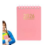 Planner giornaliero | Agenda giornaliera 2026 | Formato tascabile a spirale morbida A7 cartella di lavoro per scuola, pianificazione del lavoro, diario, ricerca, infermieristica, scrittura, studio