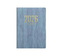 Planner Giornaliero Portatile Compatta, Denim | Agenda Tascabile con Copertina in pelle sintetica, Elegante, Agenda con Copertina in pelle sintetica, per Quotidiano, Viaggi